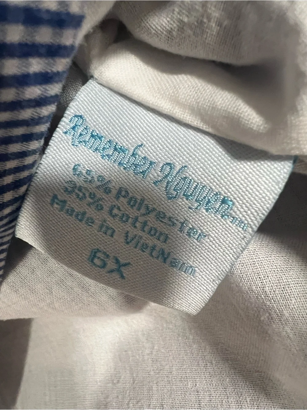 Smock Blue Gingham Summer Whale Top by Remember Nguyen - 6x